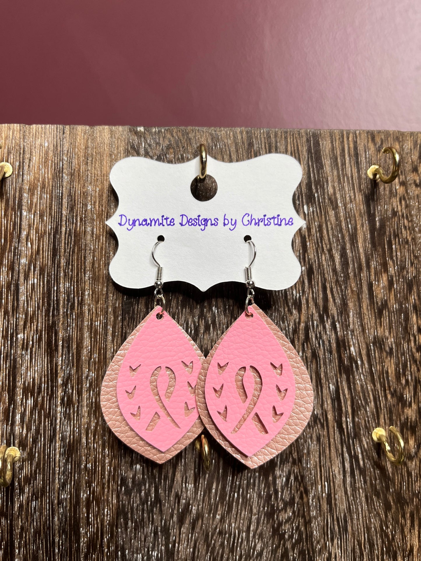 Breast Cancer Small Earrings