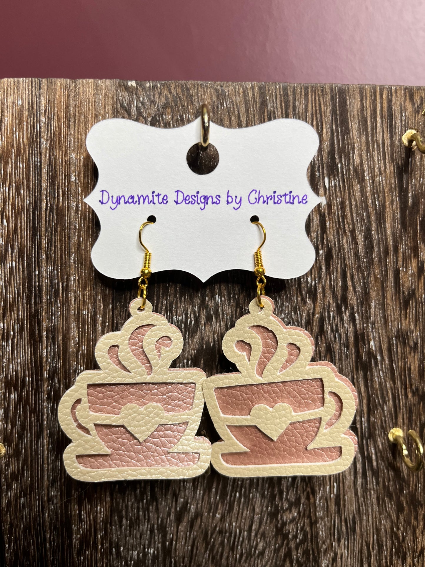 Rose Gold Coffee Cup Earrings